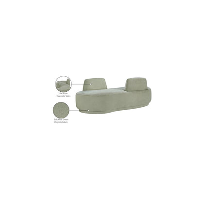 Argyle Mint Chenille Fabric Chaise/Loveseat