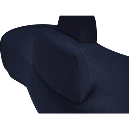 Argyle Navy Chenille Fabric Chaise/Loveseat