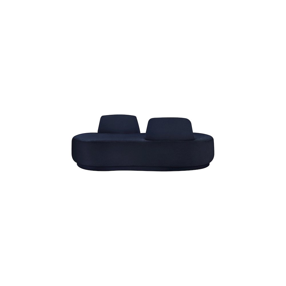 Argyle Navy Chenille Fabric Chaise/Loveseat