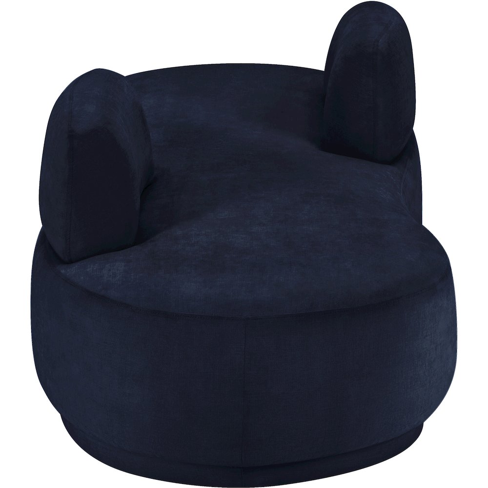 Argyle Navy Chenille Fabric Chaise/Loveseat