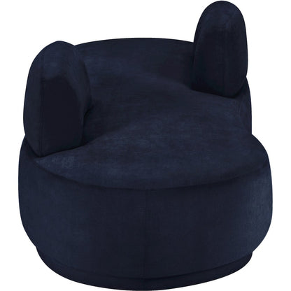 Argyle Navy Chenille Fabric Chaise/Loveseat