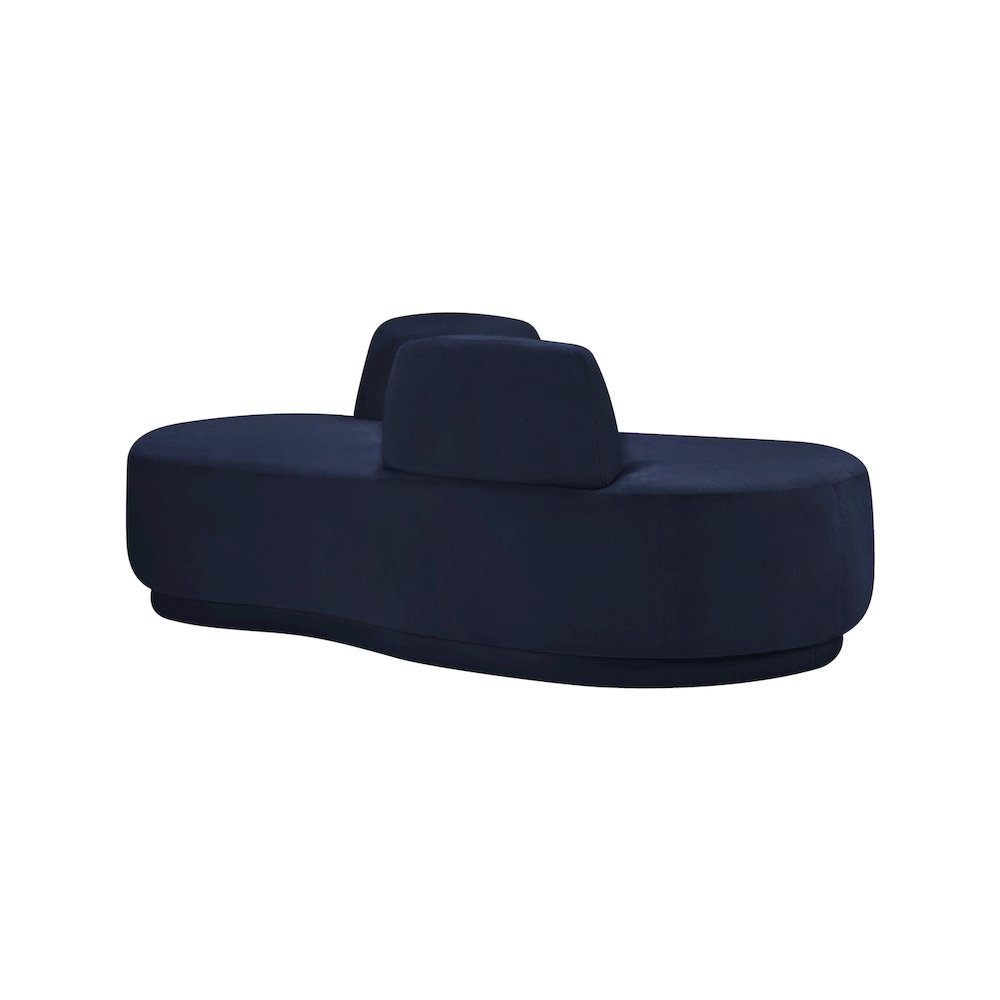 Argyle Navy Chenille Fabric Chaise/Loveseat
