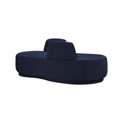 Argyle Navy Chenille Fabric Chaise/Loveseat