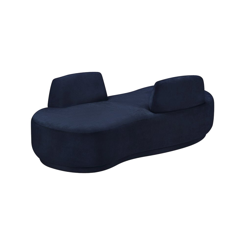 Argyle Navy Chenille Fabric Chaise/Loveseat