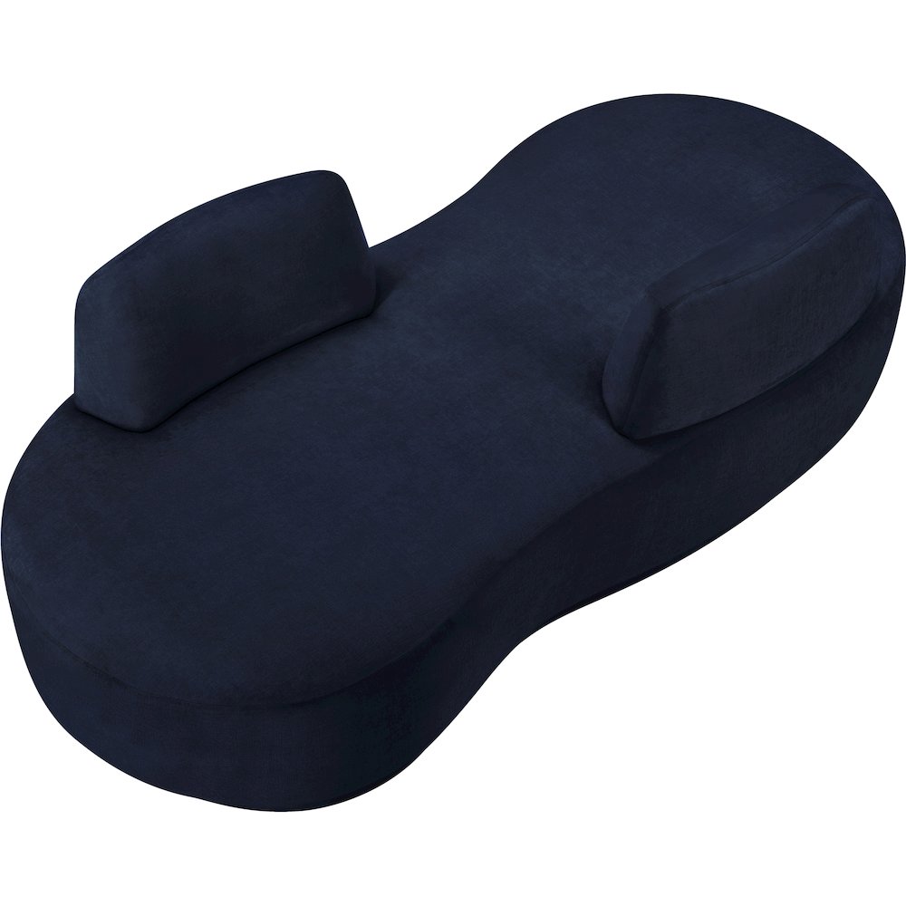 Argyle Navy Chenille Fabric Chaise/Loveseat