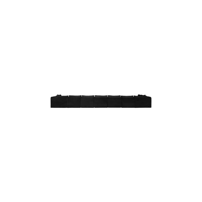Shaggy Black Corduroy Performance Fabric Modular Sectional