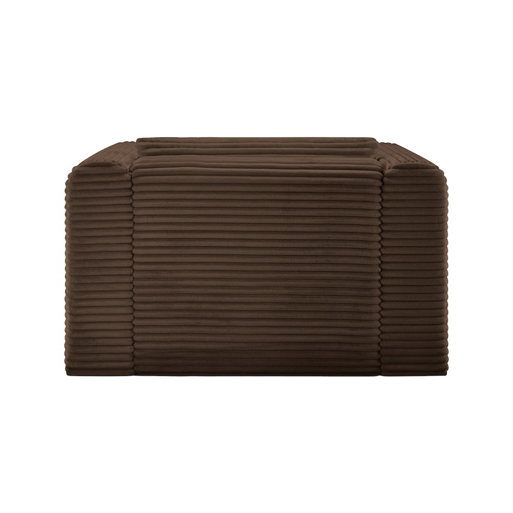 Shaggy Brown Corduroy Performance Fabric Arm Chair