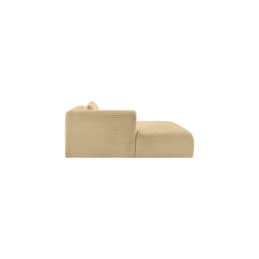 Shaggy Camel Corduroy Performance Fabric Chaise