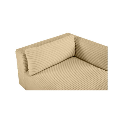 Shaggy Camel Corduroy Performance Fabric Chaise