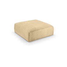 Shaggy Camel Corduroy Performance Fabric Ottoman