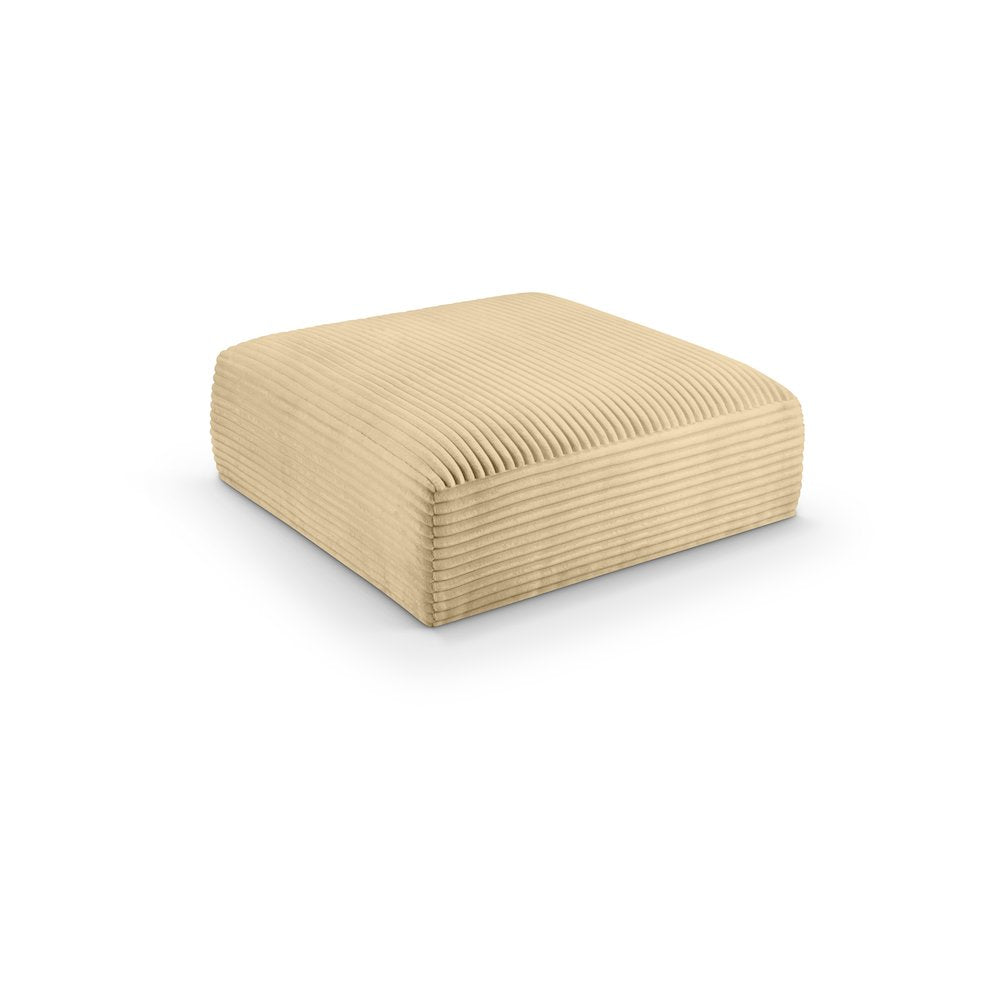 Shaggy Camel Corduroy Performance Fabric Ottoman