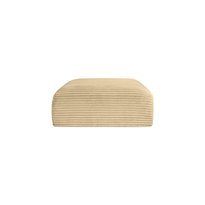 Shaggy Camel Corduroy Performance Fabric Ottoman