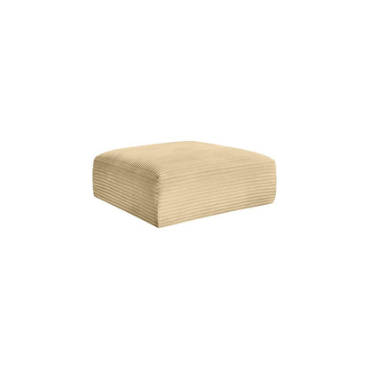 Shaggy Camel Corduroy Performance Fabric Ottoman