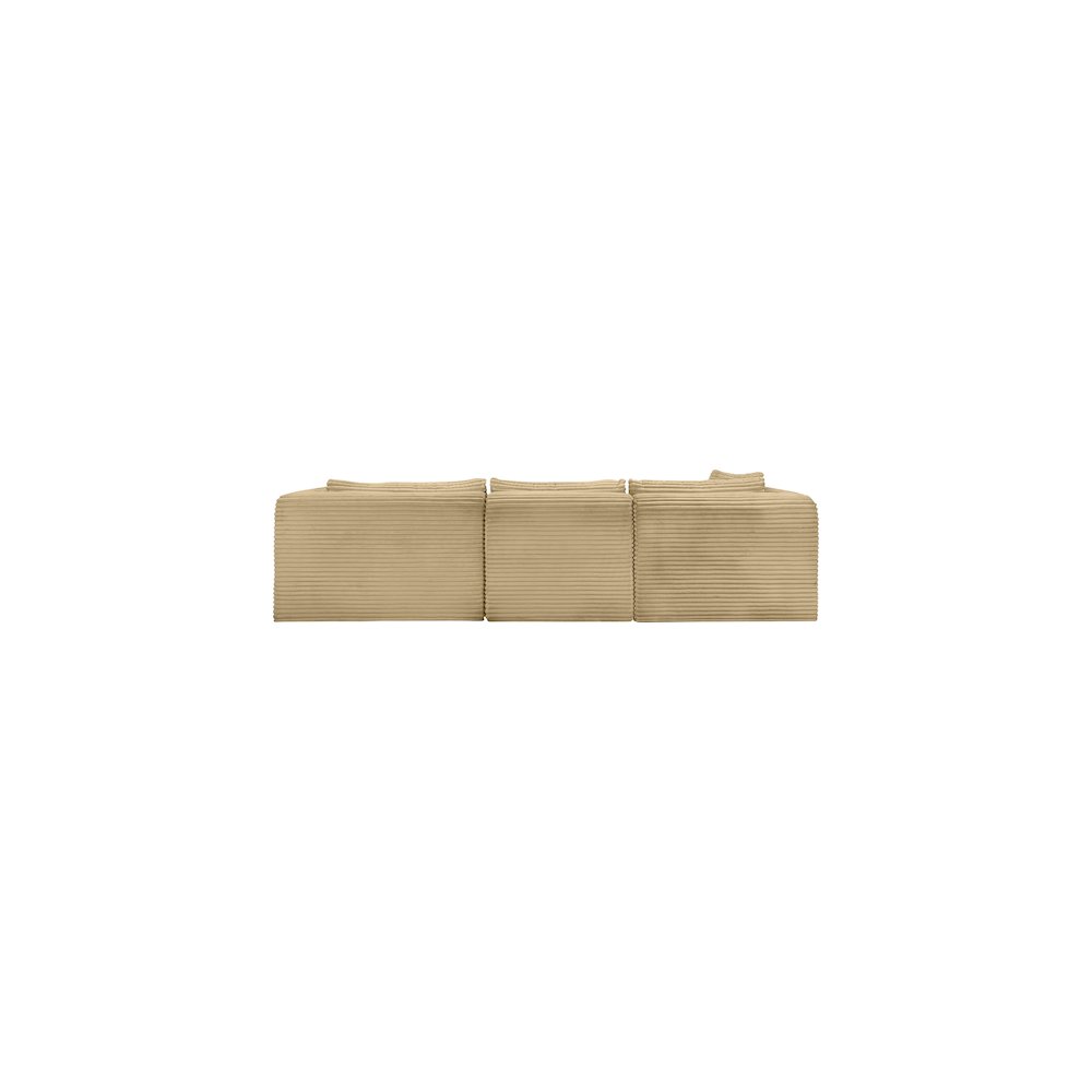 Shaggy Camel Corduroy Performance Fabric Modular Sectional