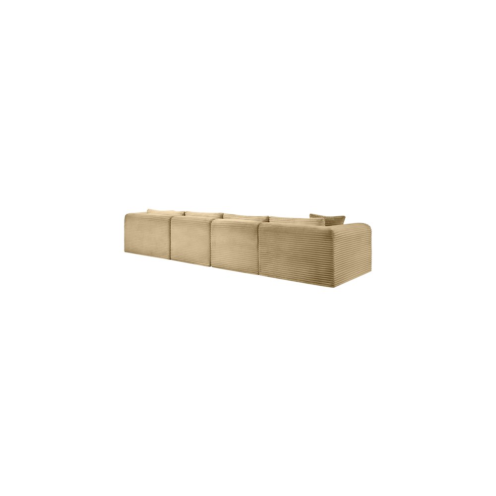 Shaggy Camel Corduroy Performance Fabric Modular Sectional
