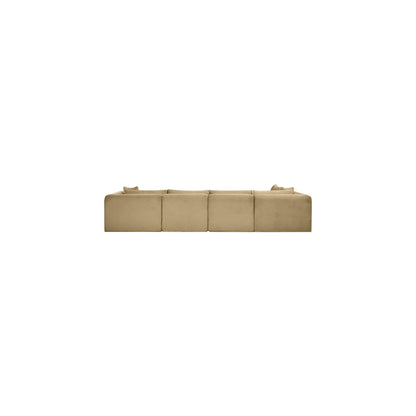 Shaggy Camel Corduroy Performance Fabric Modular Sectional