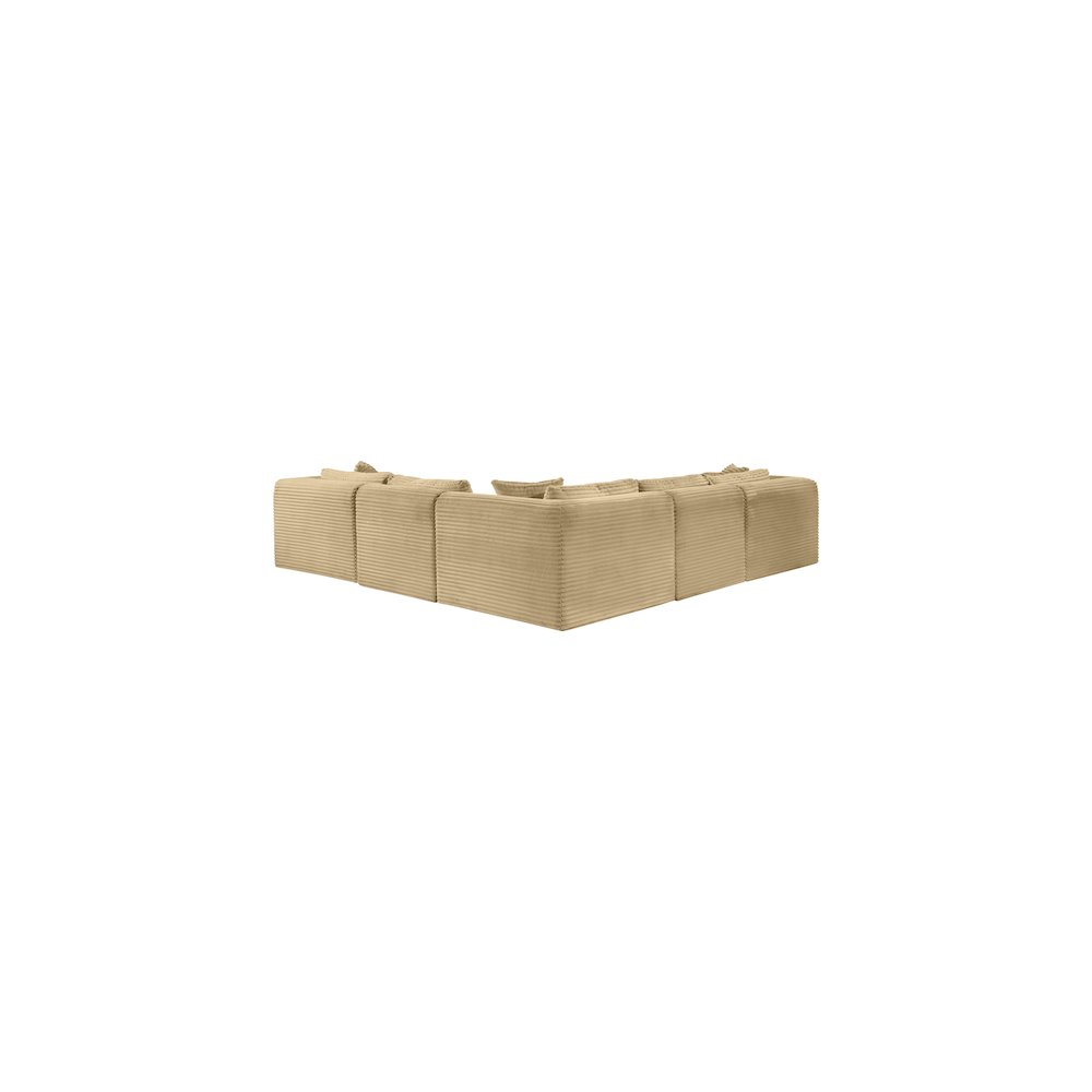 Shaggy Camel Corduroy Performance Fabric Modular Sectional