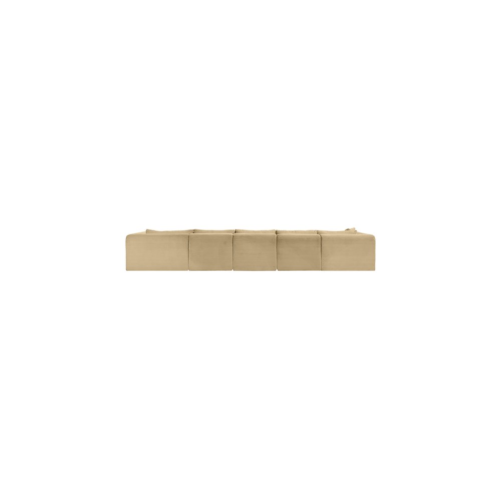 Shaggy Camel Corduroy Performance Fabric Modular Sectional