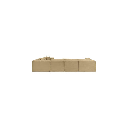Shaggy Camel Corduroy Performance Fabric Modular Sectional