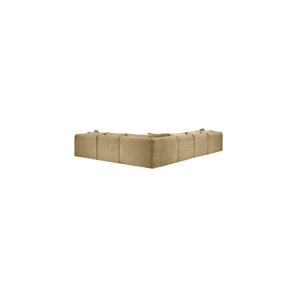 Shaggy Camel Corduroy Performance Fabric Modular Sectional