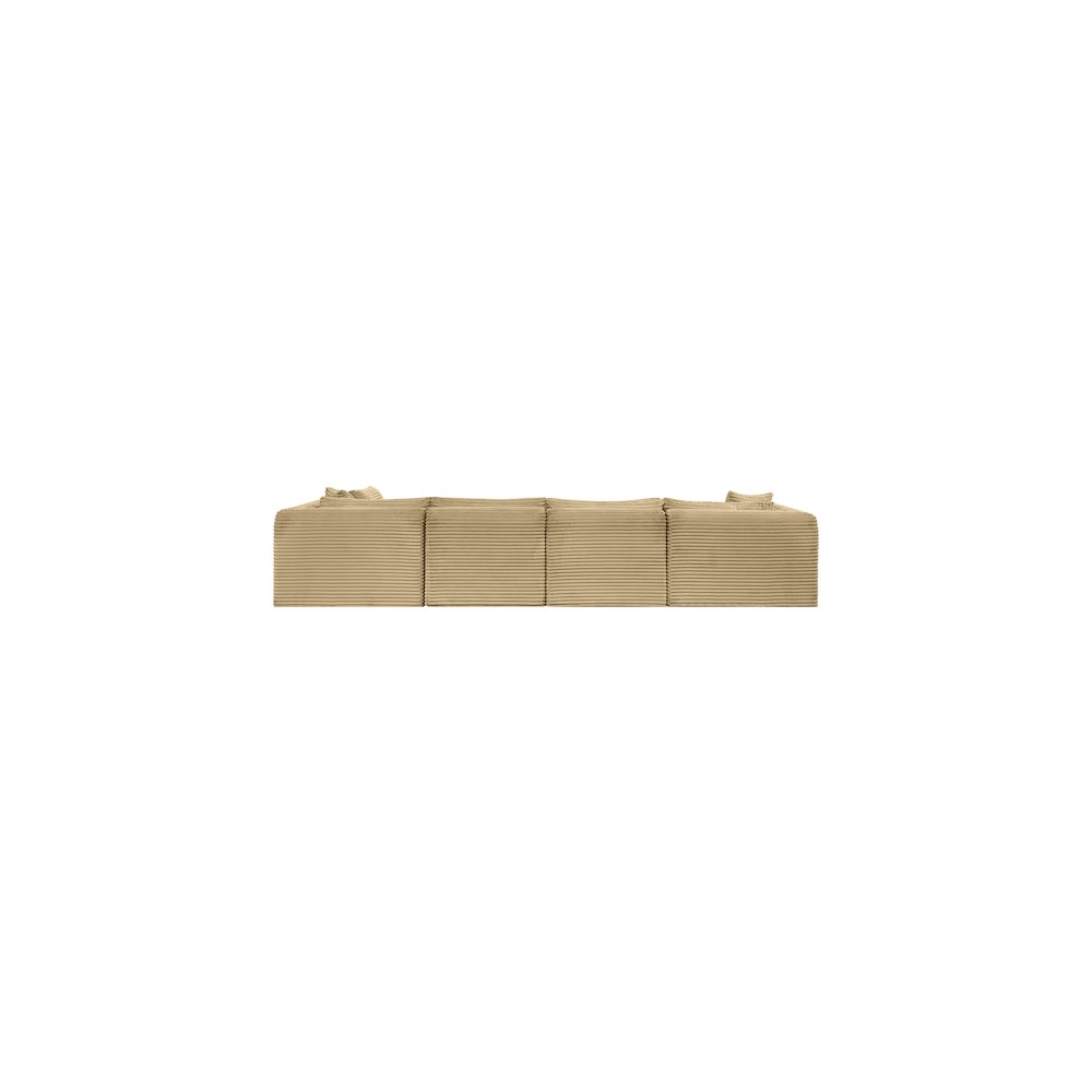 Shaggy Camel Corduroy Performance Fabric Modular Sectional