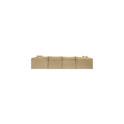 Shaggy Camel Corduroy Performance Fabric Modular Sectional