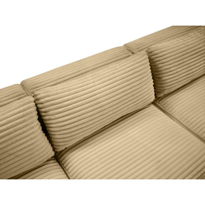 Shaggy Camel Corduroy Performance Fabric Modular Sectional