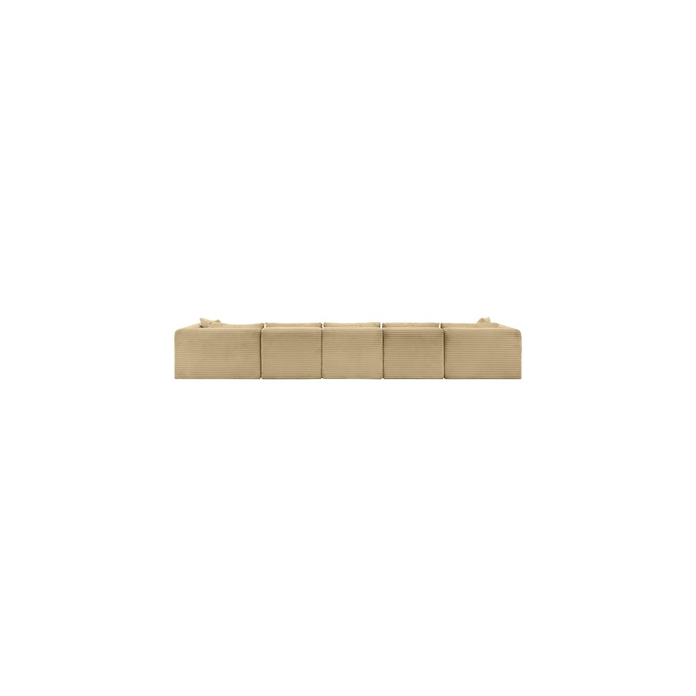 Shaggy Camel Corduroy Performance Fabric Modular Sectional