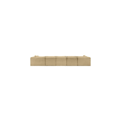 Shaggy Camel Corduroy Performance Fabric Modular Sectional