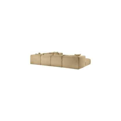 Shaggy Camel Corduroy Performance Fabric Modular Sectional
