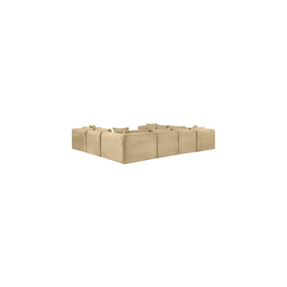 Shaggy Camel Corduroy Performance Fabric Modular Sectional