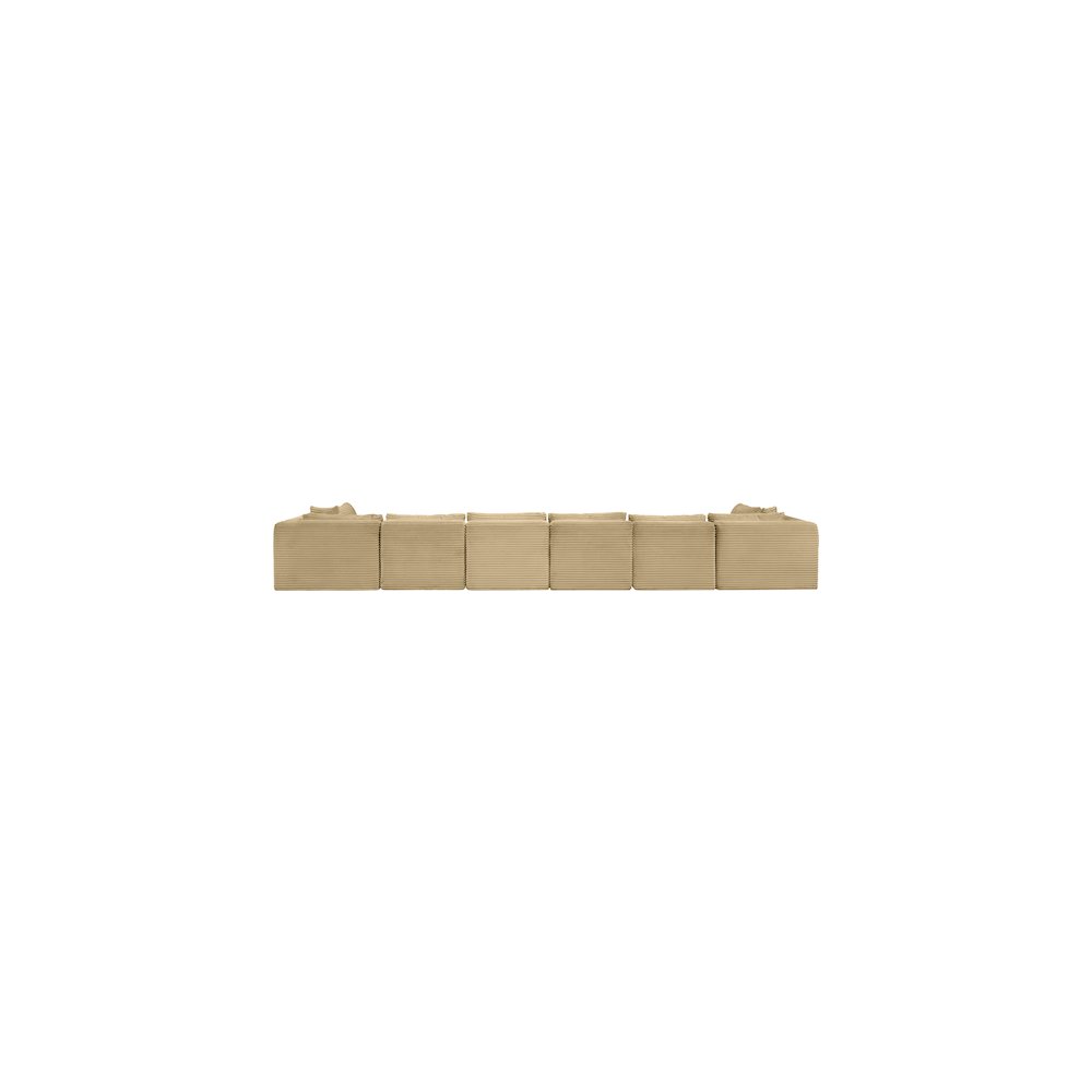 Shaggy Camel Corduroy Performance Fabric Modular Sectional