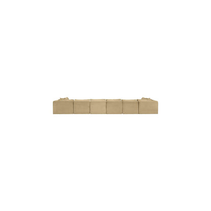Shaggy Camel Corduroy Performance Fabric Modular Sectional