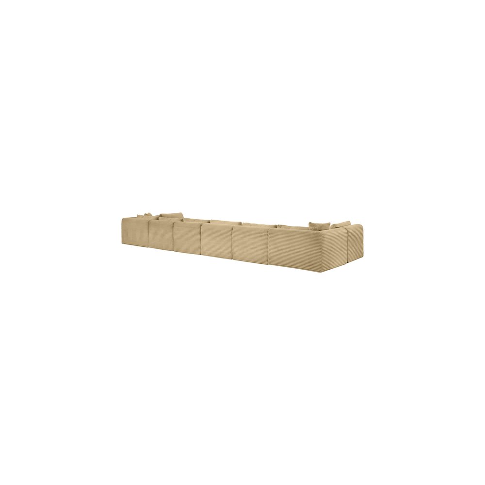 Shaggy Camel Corduroy Performance Fabric Modular Sectional