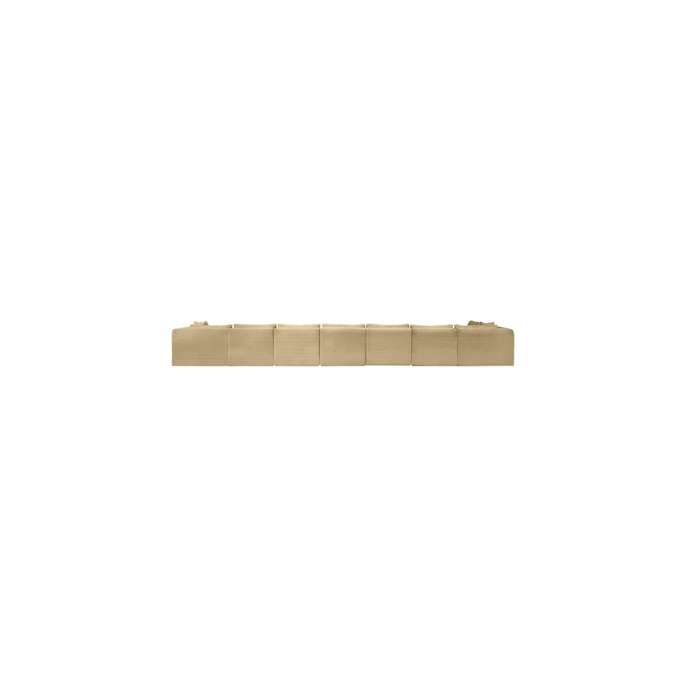 Shaggy Camel Corduroy Performance Fabric Modular Sectional