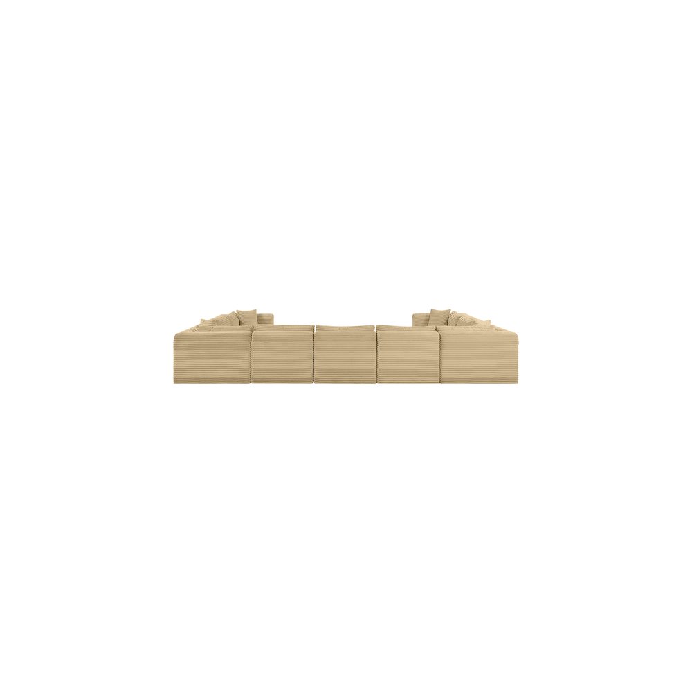 Shaggy Camel Corduroy Performance Fabric Modular Sectional