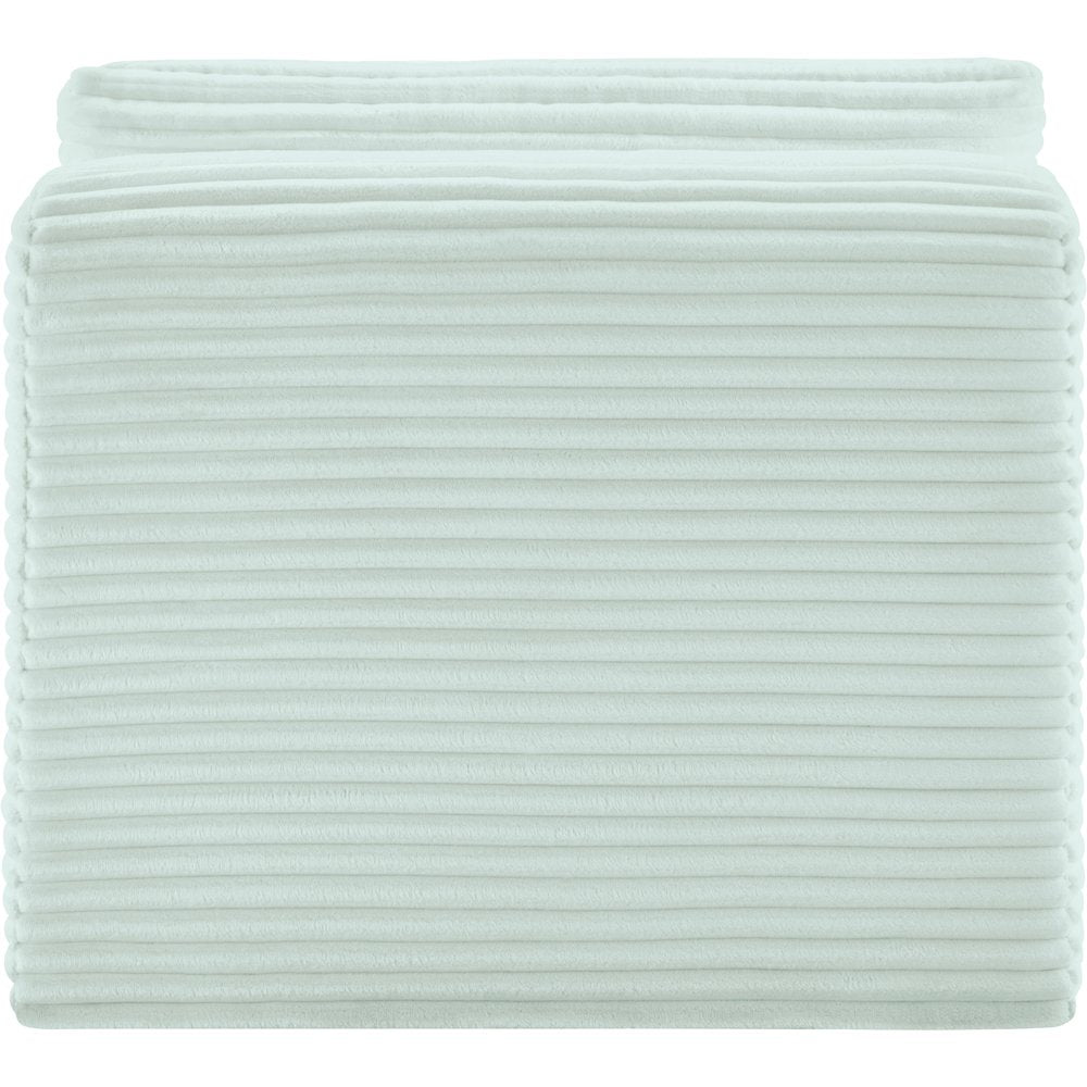 Shaggy Mint Corduroy Performance Fabric Armless Chair