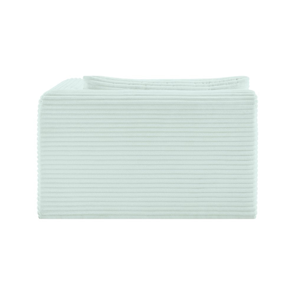 Shaggy Mint Corduroy Performance Fabric Chaise