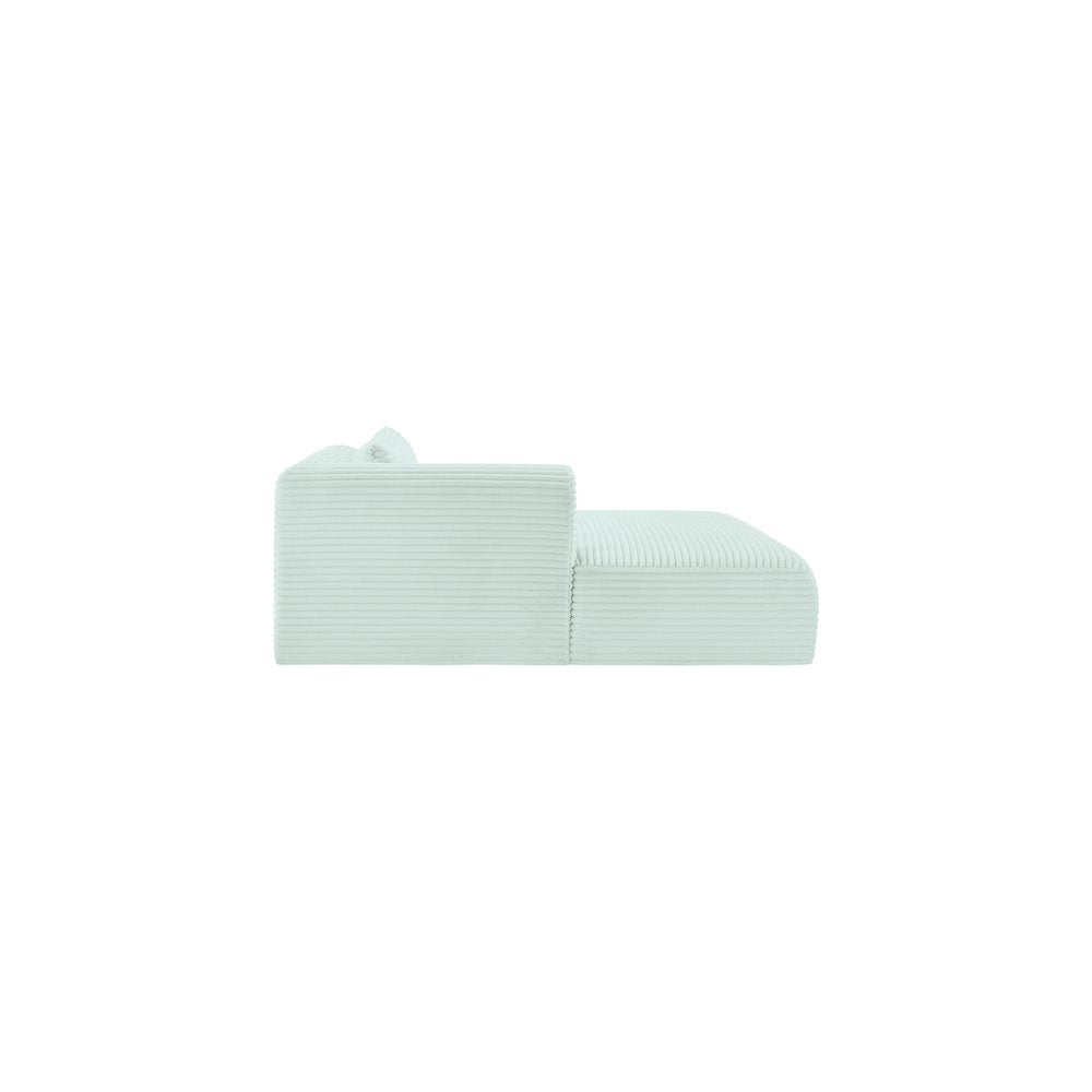 Shaggy Mint Corduroy Performance Fabric Chaise