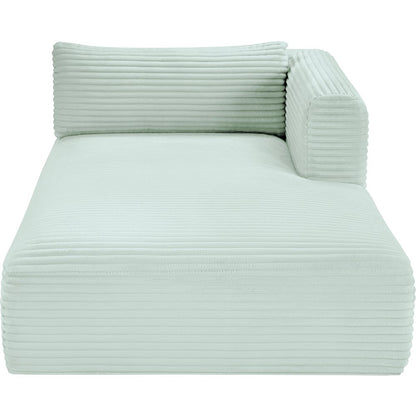 Shaggy Mint Corduroy Performance Fabric Chaise
