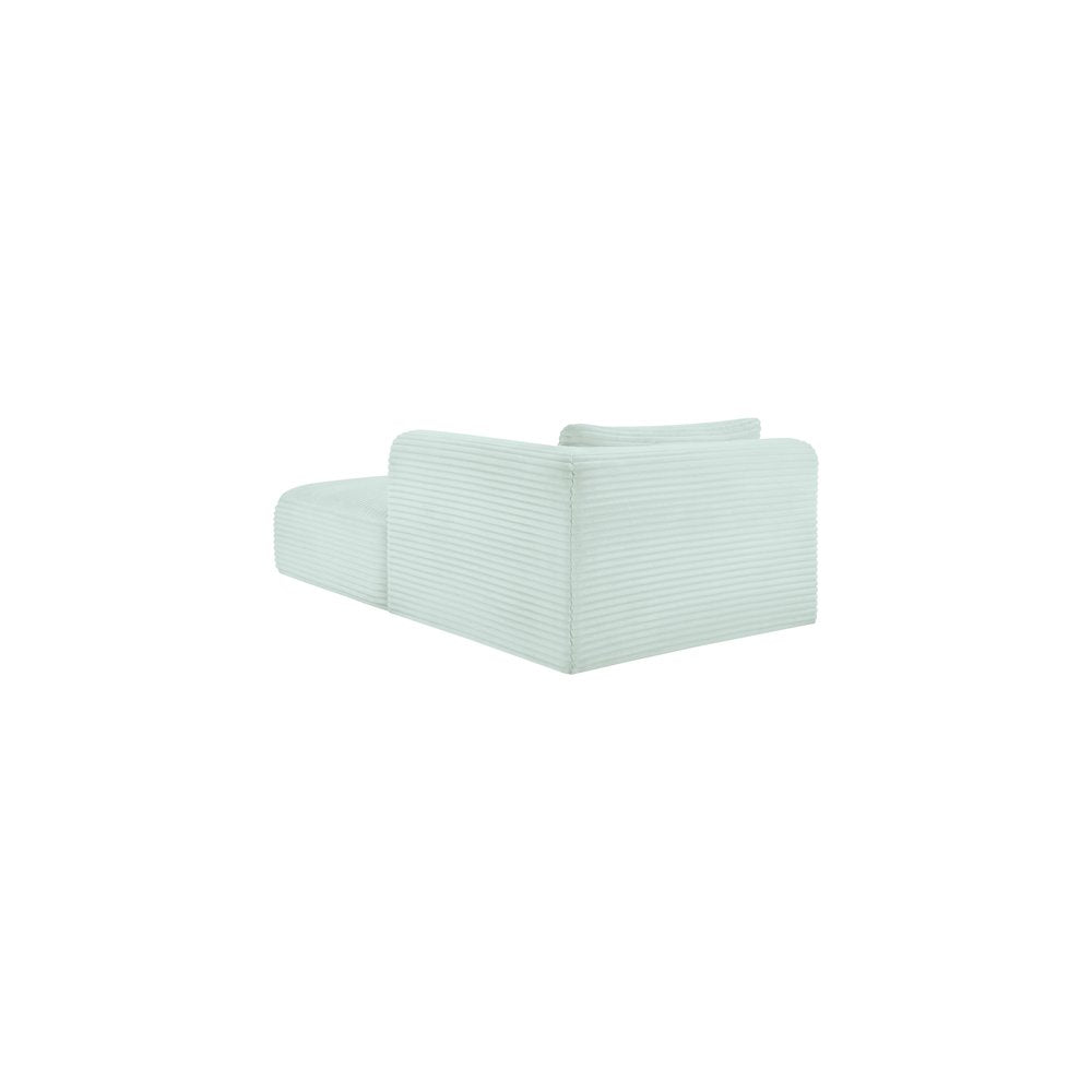 Shaggy Mint Corduroy Performance Fabric Chaise