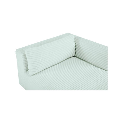 Shaggy Mint Corduroy Performance Fabric Chaise