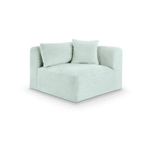 Shaggy Mint Corduroy Performance Fabric Corner Chair