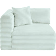 Shaggy Mint Corduroy Performance Fabric Corner Chair
