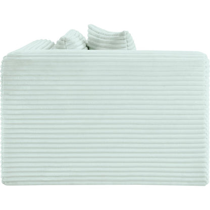 Shaggy Mint Corduroy Performance Fabric Corner Chair
