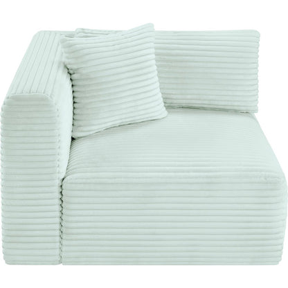 Shaggy Mint Corduroy Performance Fabric Corner Chair