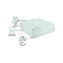 Shaggy Mint Corduroy Performance Fabric Ottoman