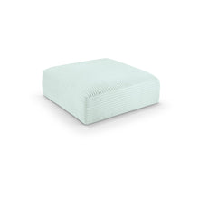 Shaggy Mint Corduroy Performance Fabric Ottoman