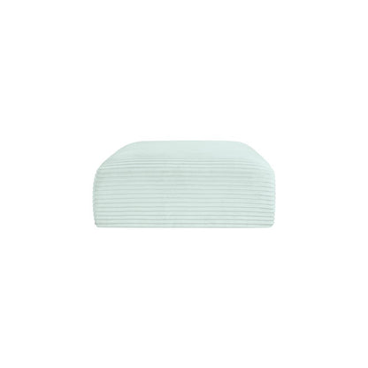 Shaggy Mint Corduroy Performance Fabric Ottoman