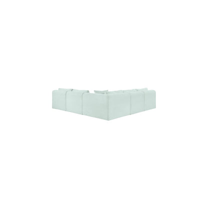 Shaggy Mint Corduroy Performance Fabric Modular Sectional